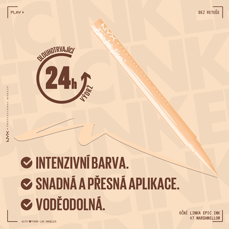 NYX Professional Makeup Epic Ink precizní voděodolná linka
