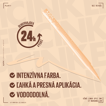 NYX Professional Makeup Epic Ink Precízna vodeodolná linka