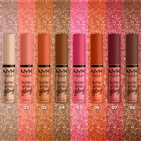 NYX Professional Makeup Butter Gloss Bling lip gloss glittering