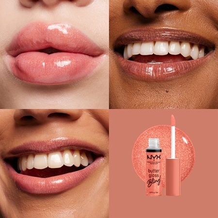 NYX Professional Makeup Butter Gloss Bling Lip Gloss glittering