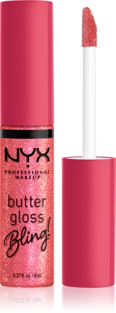 NYX Professional Makeup Butter Gloss Bling Lip Gloss glittering