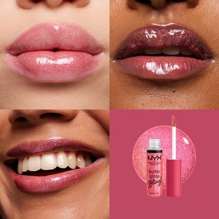 NYX Professional Makeup Butter Gloss Bling Lip Gloss glittering