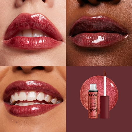 NYX Professional Makeup Butter Gloss Bling lūpų blizgesys blizgus