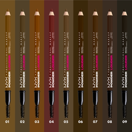 NYX Professional Makeup Powder Louder Eyebrow Pencil with brush
