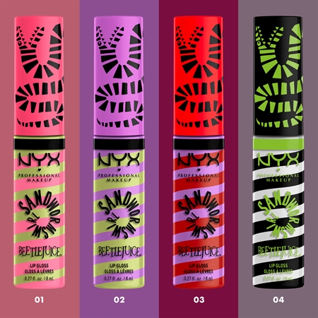 NYX Professional Makeup Beetlejuice Sandworm Swirl zářivý lesk na rty