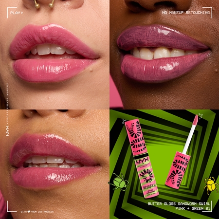 NYX Professional Makeup Beetlejuice Sandworm Swirl zářivý lesk na rty