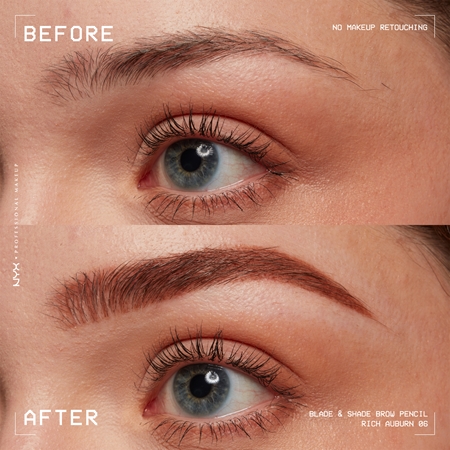 NYX Professional Makeup Blade & Shade antakių pieštukas su šepetėliu