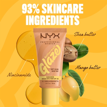 NYX Professional Makeup Buttermelt Glaze rozjasňující tónovací fluid SPF 30
