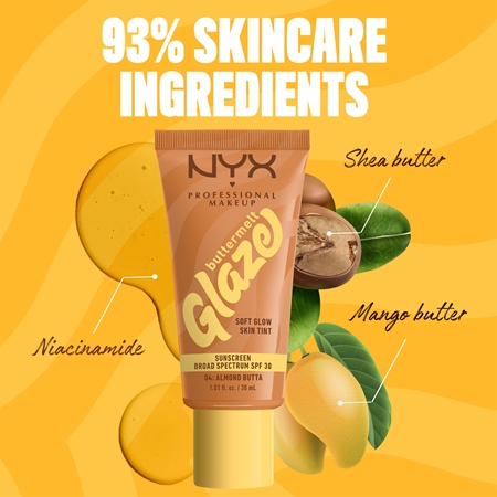 NYX Professional Makeup Buttermelt Glaze rozjasňující tónovací fluid SPF 30