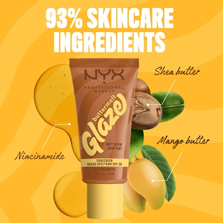 NYX Professional Makeup Buttermelt Glaze rozjasňující tónovací fluid SPF 30