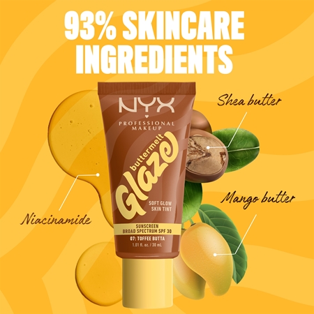 NYX Professional Makeup Buttermelt Glaze rozjasňující tónovací fluid SPF 30