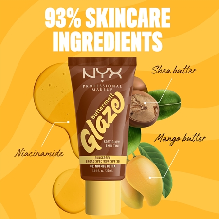 NYX Professional Makeup Buttermelt Glaze rozjasňující tónovací fluid SPF 30