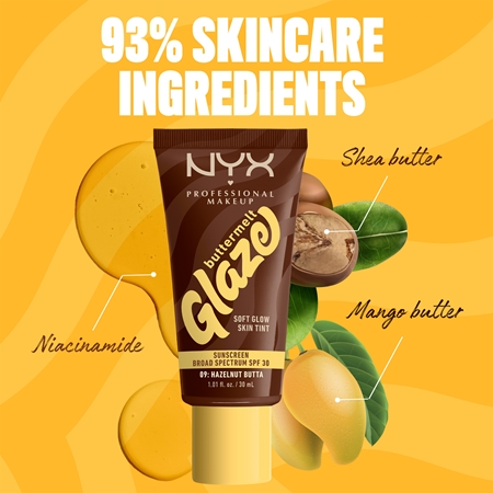 NYX Professional Makeup Buttermelt Glaze rozjasňující tónovací fluid SPF 30