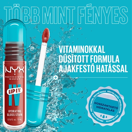 NYX Professional Makeup Lip IV tartós ajakfény hidratáló hatással
