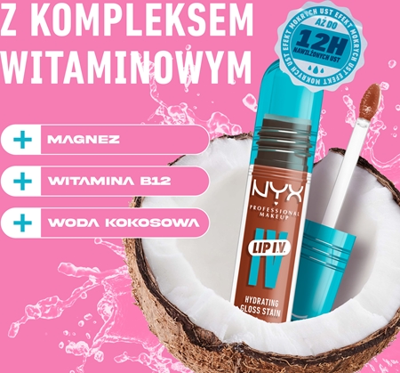 NYX Professional Makeup Lip IV długotrwały błyszczyk do ust o działaniu nawilżającym