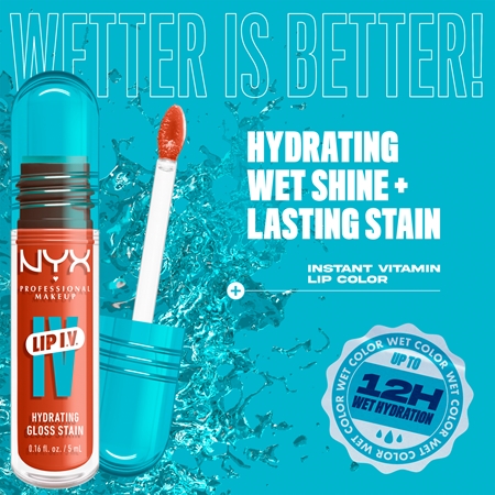 NYX Professional Makeup Lip IV tartós ajakfény hidratáló hatással