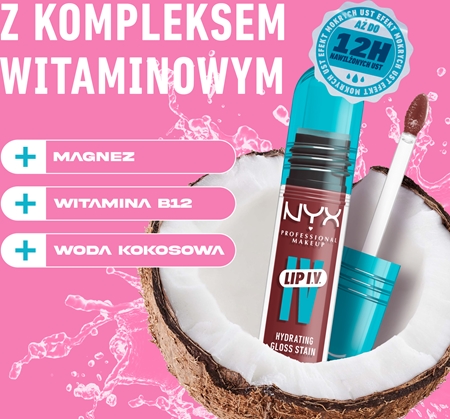 NYX Professional Makeup Lip IV długotrwały błyszczyk do ust o działaniu nawilżającym