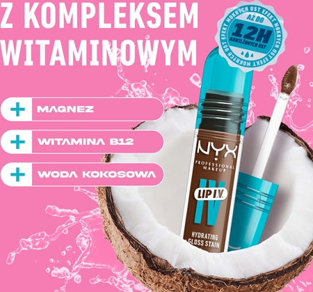 NYX Professional Makeup Lip IV długotrwały błyszczyk do ust o działaniu nawilżającym