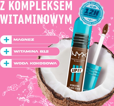 NYX Professional Makeup Lip IV długotrwały błyszczyk do ust o działaniu nawilżającym