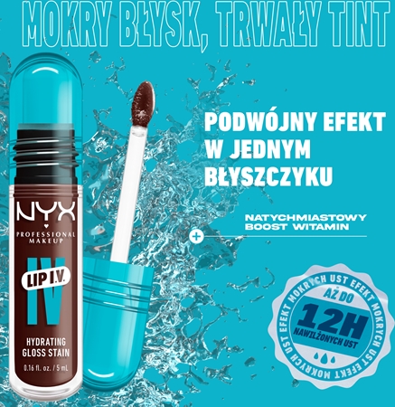 NYX Professional Makeup Lip IV długotrwały błyszczyk do ust o działaniu nawilżającym