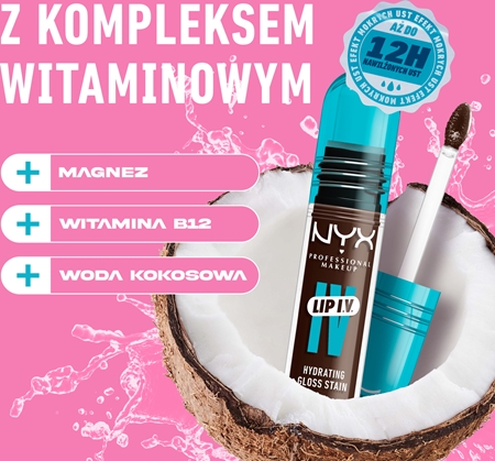 NYX Professional Makeup Lip IV długotrwały błyszczyk do ust o działaniu nawilżającym