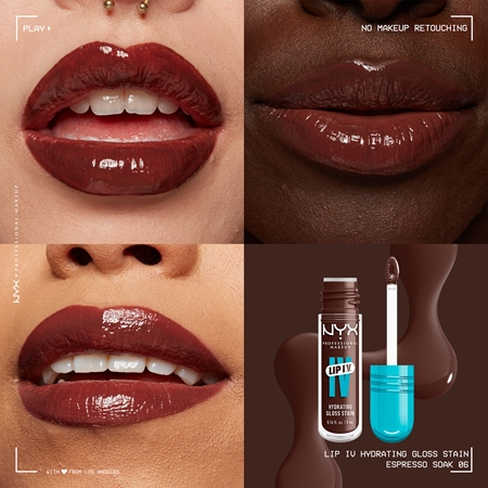NYX Professional Makeup Lip IV luciu de buze rezistent cu efect de hidratare