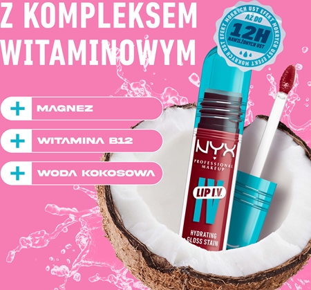 NYX Professional Makeup Lip IV długotrwały błyszczyk do ust o działaniu nawilżającym
