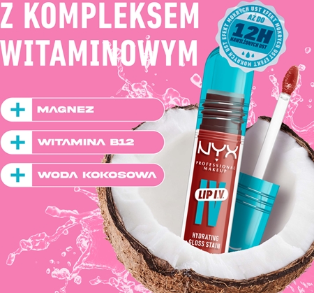 NYX Professional Makeup Lip IV długotrwały błyszczyk do ust o działaniu nawilżającym
