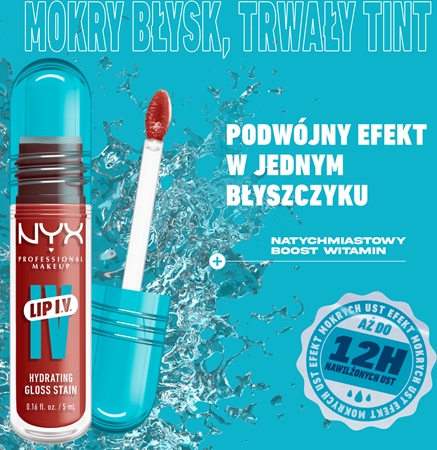 NYX Professional Makeup Lip IV długotrwały błyszczyk do ust o działaniu nawilżającym