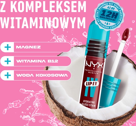 NYX Professional Makeup Lip IV długotrwały błyszczyk do ust o działaniu nawilżającym