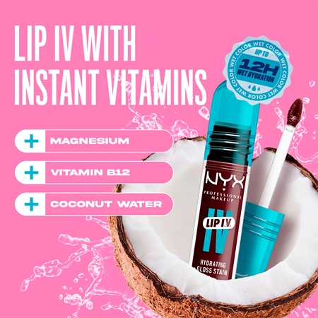 NYX Professional Makeup Lip IV pitkäkestoinen huulikiilto kosteuttava vaikutus
