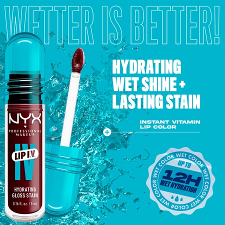 NYX Professional Makeup Lip IV pitkäkestoinen huulikiilto kosteuttava vaikutus