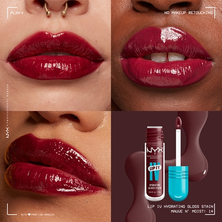 NYX Professional Makeup Lip IV luciu de buze rezistent cu efect de hidratare