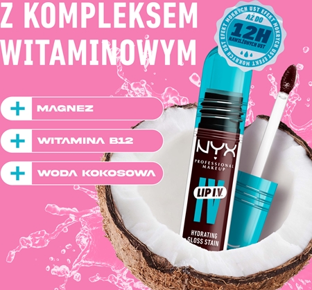 NYX Professional Makeup Lip IV długotrwały błyszczyk do ust o działaniu nawilżającym
