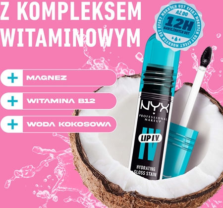NYX Professional Makeup Lip IV długotrwały błyszczyk do ust o działaniu nawilżającym