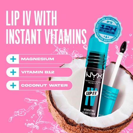 NYX Professional Makeup Lip IV λιπ γκλος μακράς διαρκείας με ενυδατικό αποτέλεσμα