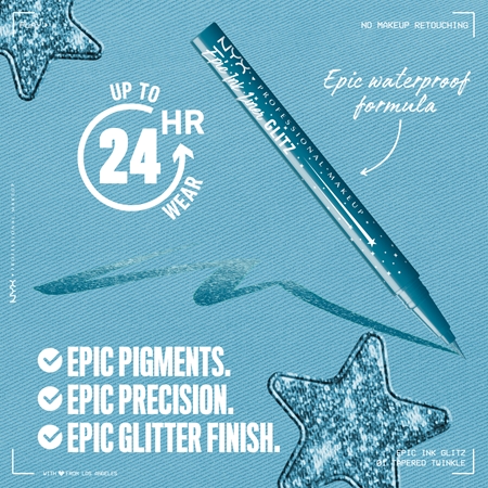 NYX Professional Makeup Epic Ink Glitz metalická tužka na oči