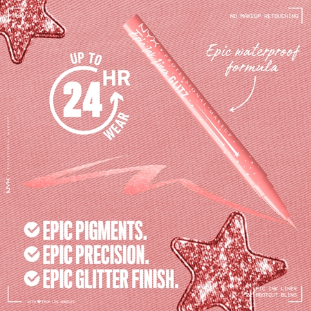 NYX Professional Makeup Epic Ink Glitz metalická tužka na oči