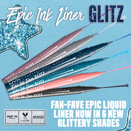 NYX Professional Makeup Epic Ink Glitz metalická tužka na oči