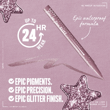 NYX Professional Makeup Epic Ink Glitz metalická tužka na oči