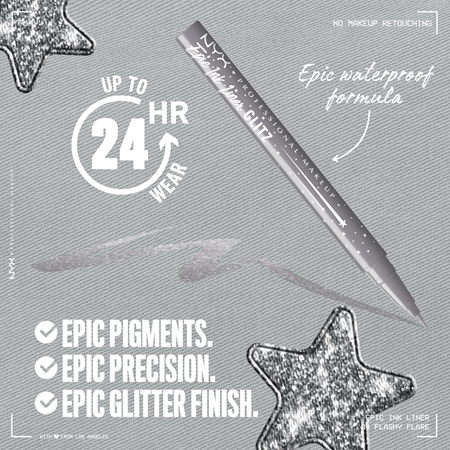 NYX Professional Makeup Epic Ink Glitz metalická tužka na oči