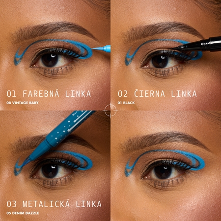 NYX Professional Makeup Epic Ink Glitz metalická ceruzka na oči