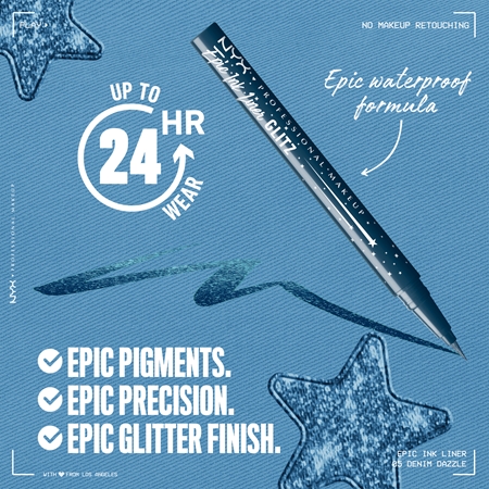 NYX Professional Makeup Epic Ink Glitz metalická tužka na oči