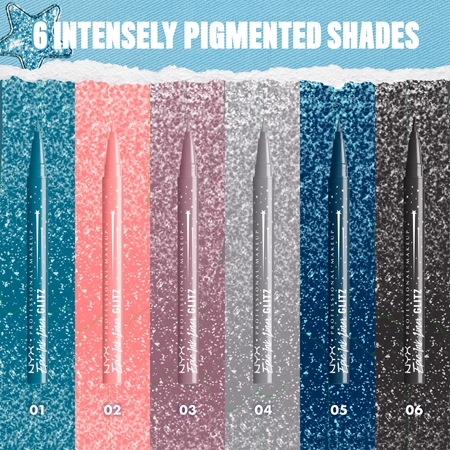 NYX Professional Makeup Epic Ink Glitz metalická tužka na oči
