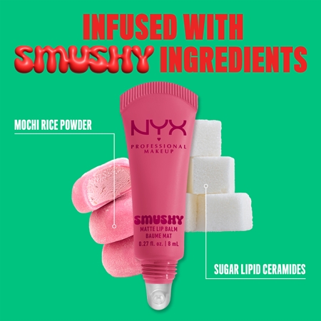 NYX Professional Makeup Smushy Matte Lip Balm balzám na rty s matným efektem