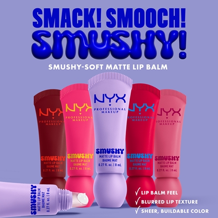 NYX Professional Makeup Smushy Matte Lip Balm balzám na rty s matným efektem