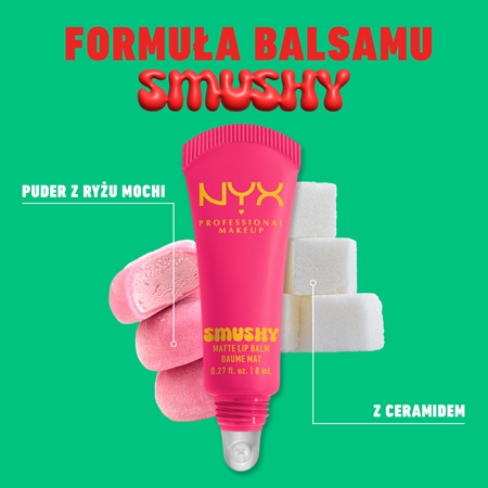 NYX Professional Makeup Smushy Matte Lip Balm balsam do ust z matowym wykończeniem