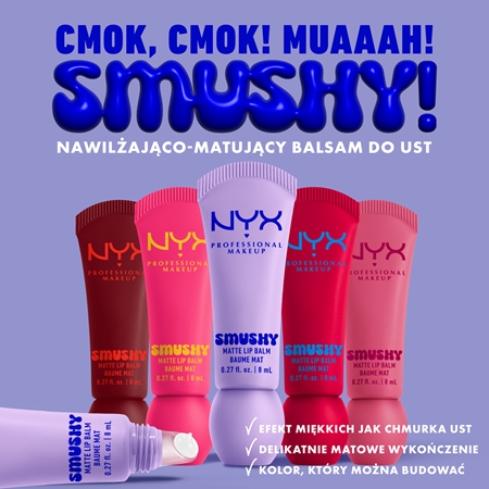 NYX Professional Makeup Smushy Matte Lip Balm balsam do ust z matowym wykończeniem