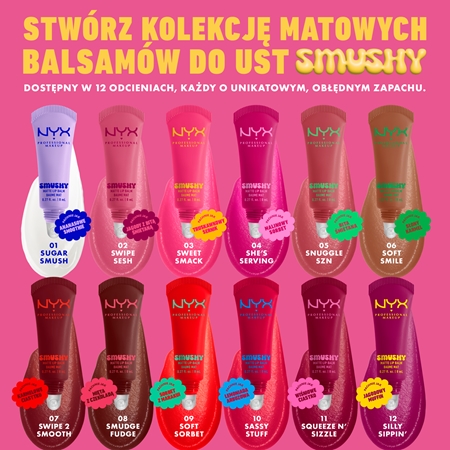 NYX Professional Makeup Smushy Matte Lip Balm balsam do ust z matowym wykończeniem