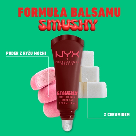 NYX Professional Makeup Smushy Matte Lip Balm balsam do ust z matowym wykończeniem